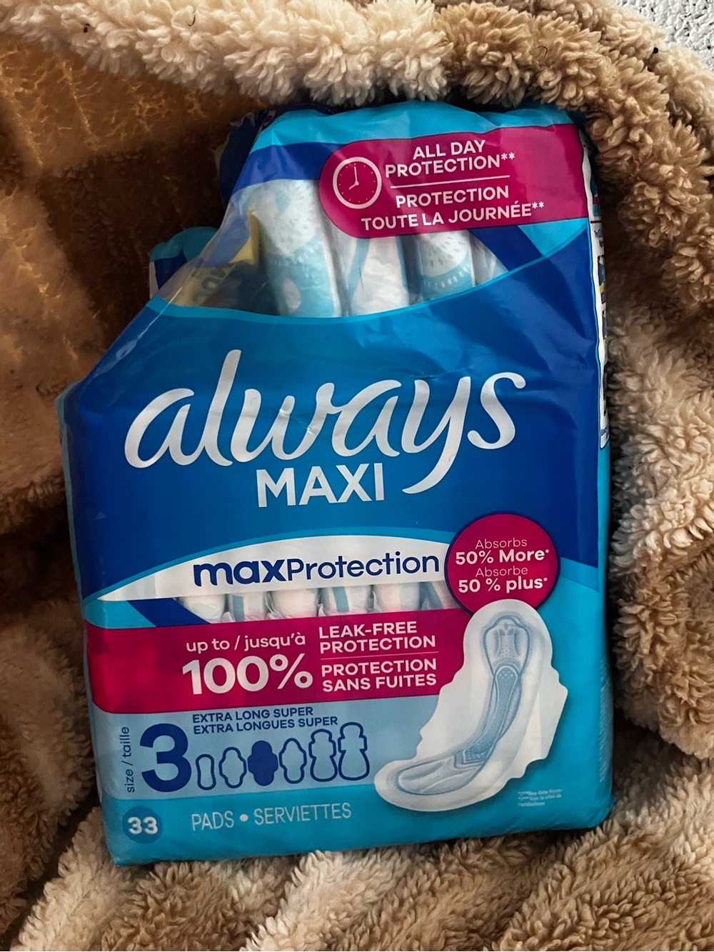 Always Maxi maxProtection Pads - Blue & White Packaging